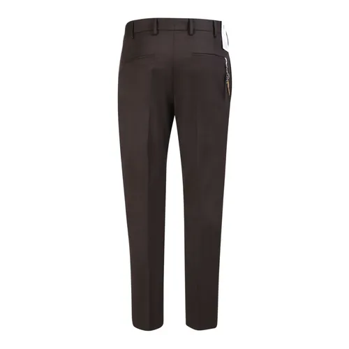 Brown Wool Straight Trousers - PT Torino - Modalova