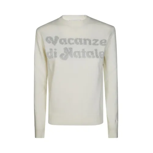 Scritte Oro Maglione Girocollo - MC2 Saint Barth - Modalova