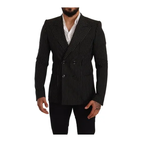 Striped Peak Lapel Blazer - Dolce & Gabbana - Modalova