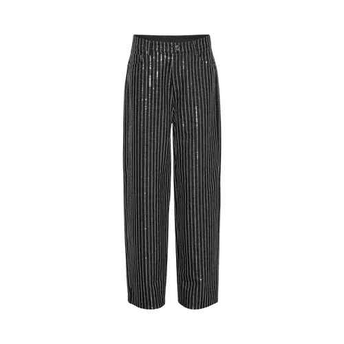 Sequin Twill Wide Pants with Sequin Pinstripes - Rotate Birger Christensen - Modalova