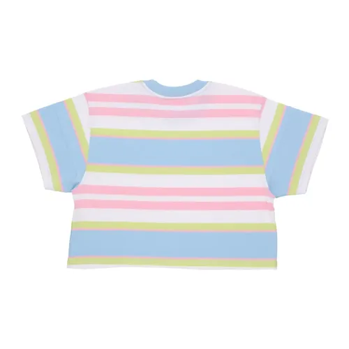 Sky Blue Stripe Cropped Tee - Obey - Modalova