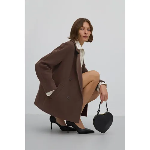 Short Double-Breasted Wool Coat - Estro - Modalova