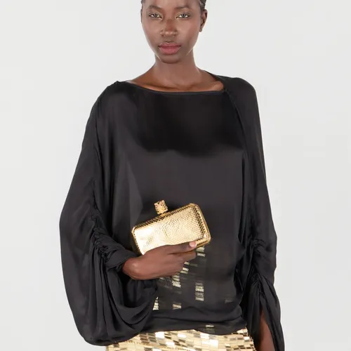 Tiger Scale Leather Clutch - Roberto Cavalli - Modalova
