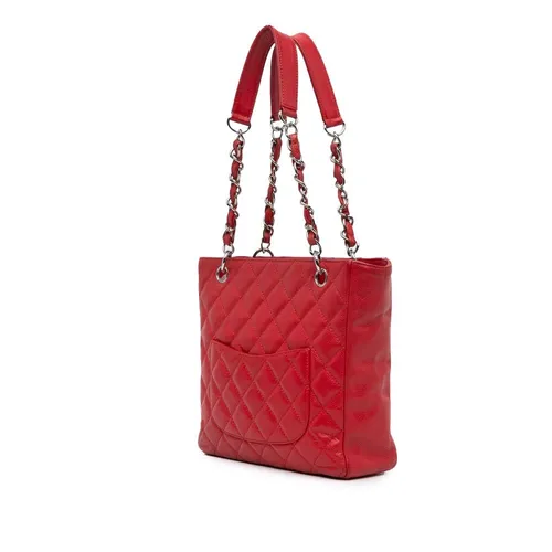 Pre-owned Classic Flap Quilted Tote Red Leather - Chanel Vintage - Modalova