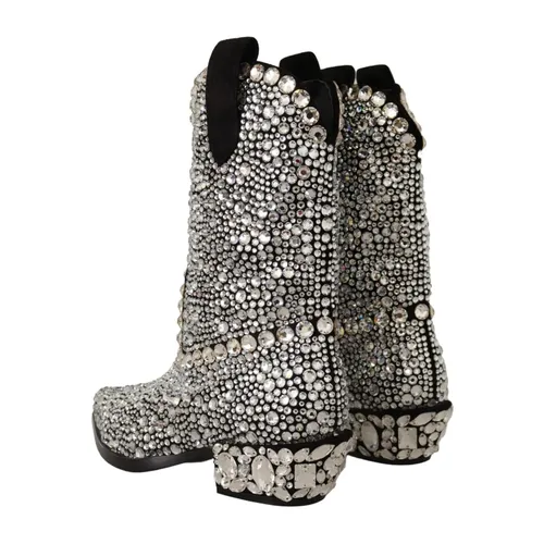 Dolce Gabbana Crystal Cowboy Boots - Dolce & Gabbana - Modalova