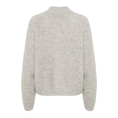 Soft Knit Short Cardigan Light Grey - Gestuz - Modalova