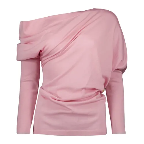 Draped Wool Sweater Pink Spring-Summer 2025 - Moschino - Modalova