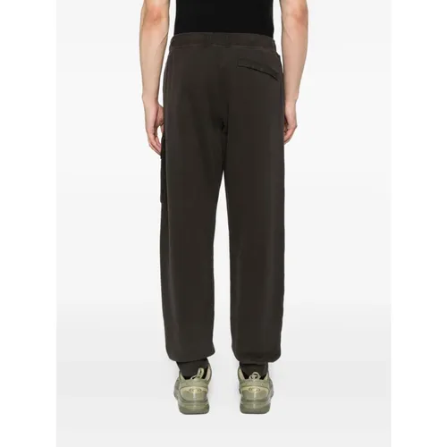 Pantaloni Classici in Cotone Nero - Stone Island - Modalova