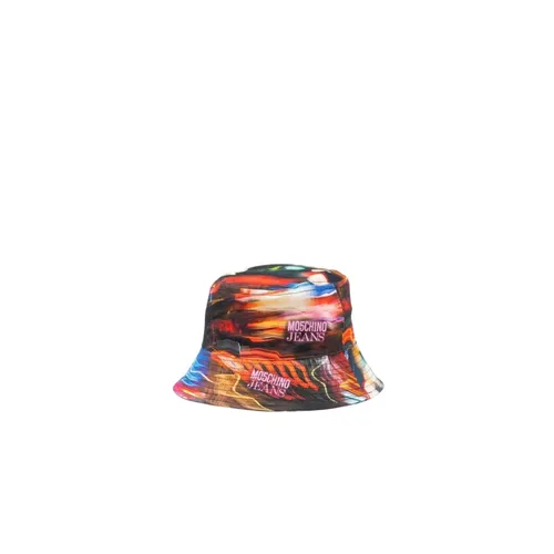 Cotton Bucket Hat with Pattern - Moschino - Modalova