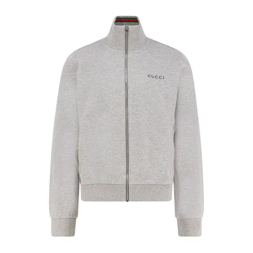 Iconic Web Band Zip Sweater - Gucci - Modalova