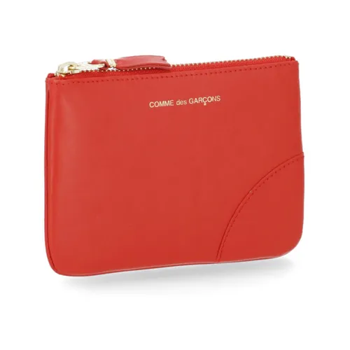 Red Leather Zip Wallet - Comme des Garçons - Modalova