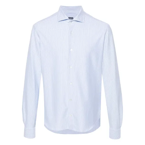 Camicia a Righe Elasticizzata in Cotone - Fedeli - Modalova