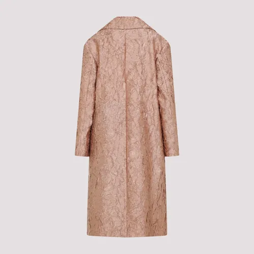 Crinkle Finish Velveteen Coat - Dries Van Noten - Modalova