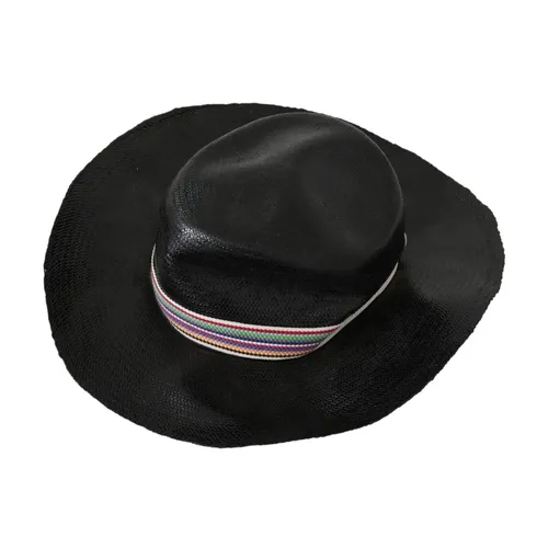 Black Floppy Sun Hat with Logo - Costume National - Modalova