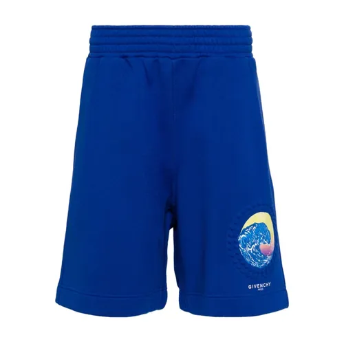 Wave Print Cotton Track Shorts - Givenchy - Modalova