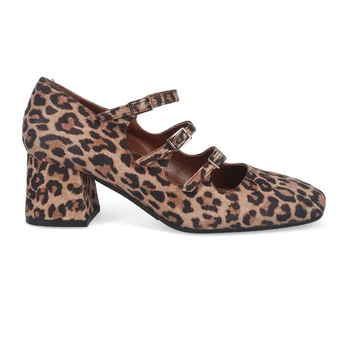 Beige Mary Jane Heels - Sangiorgio - Modalova
