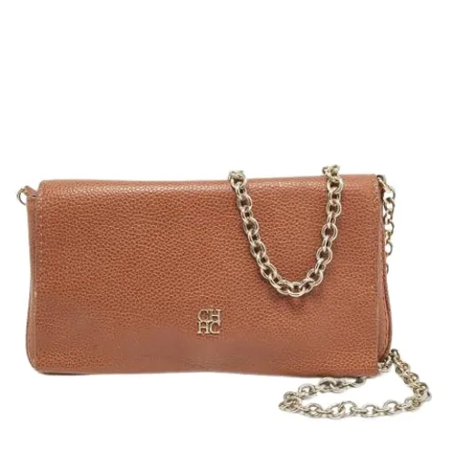 Pre-owned Leather Shoulder Bag - Carolina Herrera Pre-owned - Modalova