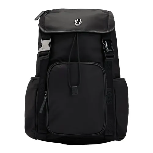 Icon Backpack with Monogram in Black - Hugo - Modalova