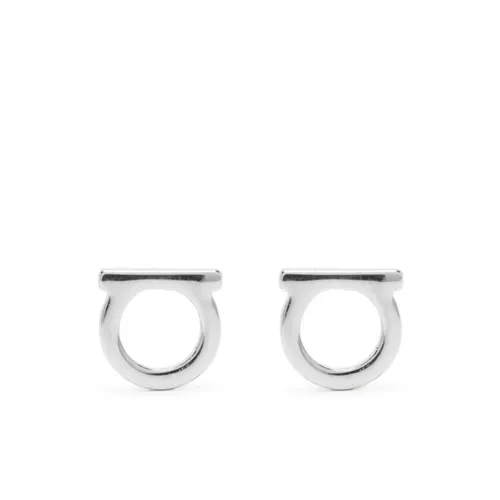 Farfalla Placca Orecchini Argento Ottone - Ferragamo - Modalova