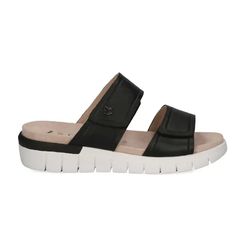 Black Casual Open Flat Sandals - Caprice - Modalova