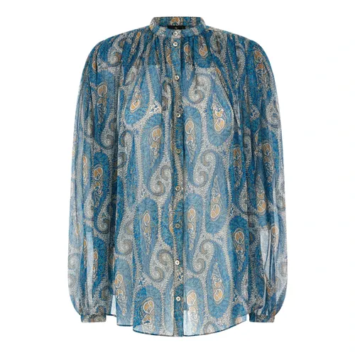 Patterned Silk Georgette Shirt - Etro - Modalova