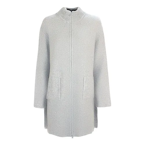 Seed-stitch Knit Coat - Kangra - Modalova