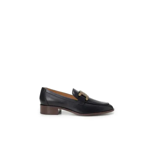 Gold-Tone Logo Leather Loafers - Tod's - Modalova