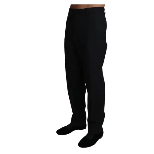Elegant Black Formal Wool Blend Pants - Dolce & Gabbana - Modalova