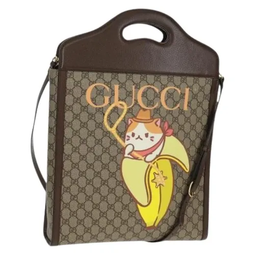 Pre-owned Canvas Tote Bag - Gucci Vintage - Modalova