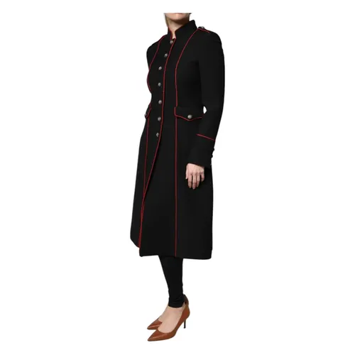 Black Single Breasted Trench Coat Jacket - Dolce & Gabbana - Modalova