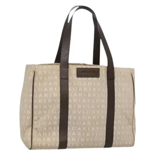 Pre-owned Vintage Canvas Tote Bag - Bvlgari Vintage - Modalova