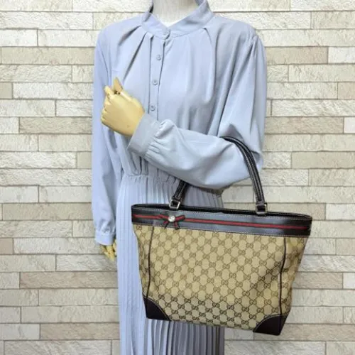Pre-owned Canvas Tote Bag - Gucci Vintage - Modalova