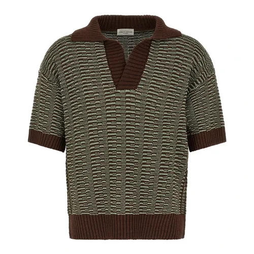 Links Two-Tone Stretch Cotton Polo - Roberto Collina - Modalova