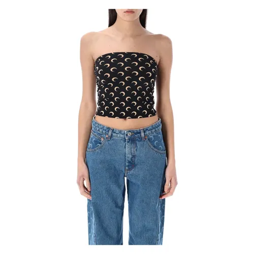 Moon Allover Bustier Top - Marine Serre - Modalova