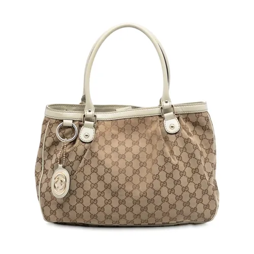 Pre-owned Printed Fabric Tote Bag - Gucci Vintage - Modalova