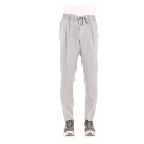 Grey Linen Trousers - PT Torino - Modalova