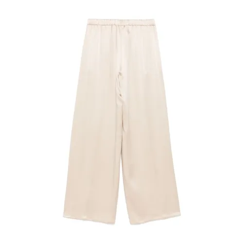 Beige Elasticated Waistband Trousers with Pockets - Antonelli Firenze - Modalova