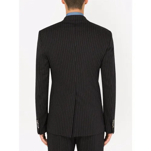 Striped Jersey Blazer in Black - Dolce & Gabbana - Modalova