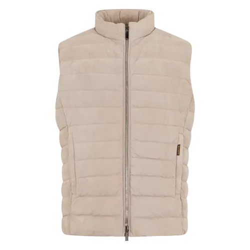 Padded Gilet with Zip and Collar - Moorer - Modalova