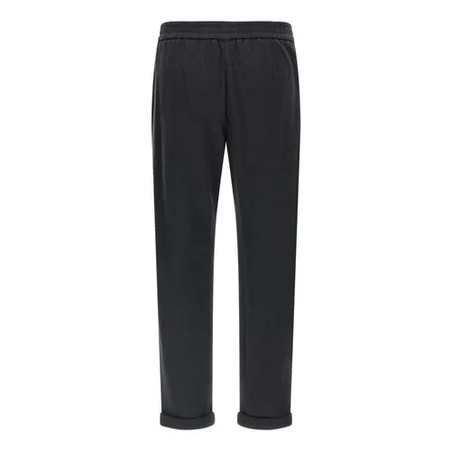Cotton and Silk Interlock Trousers - Brunello Cucinelli - Modalova