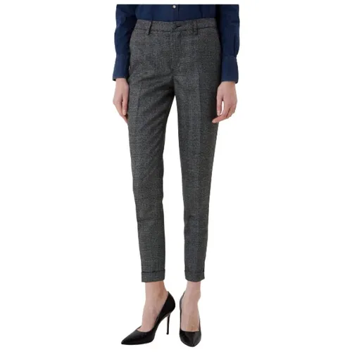 Checked Trousers with Lurex and Cropped Cut - Liu Jo - Modalova