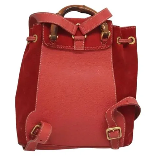 Pre-owned Suede Backpack - Gucci Vintage - Modalova