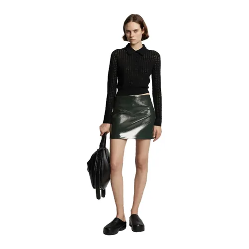 Shiny Effect Mini Skirt - Proenza Schouler - Modalova