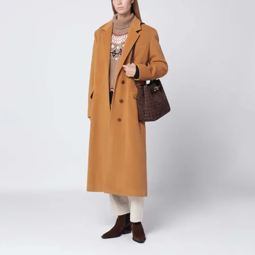 Brown Double-Breasted Coat - Isabel Marant - Modalova