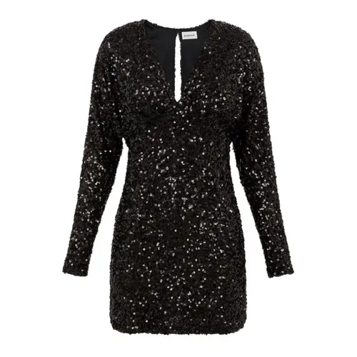 Mini Abito Nero con Paillettes - P.A.R.O.S.H. - Modalova