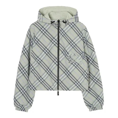 Cropped Reversible Check Jacket - Burberry - Modalova