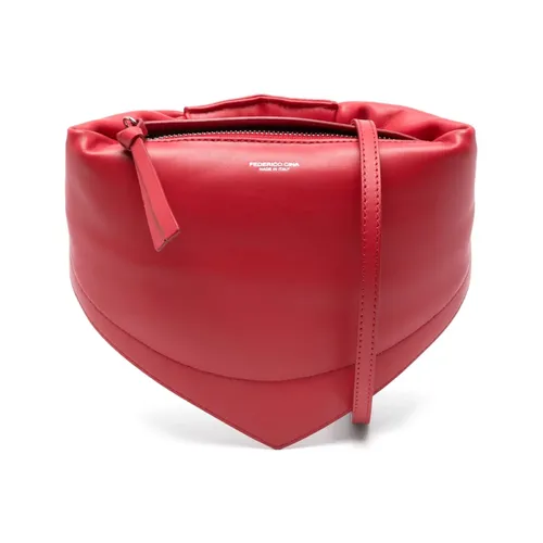 Scarlet Top Handle Shoulder Bag - Federico Cina - Modalova