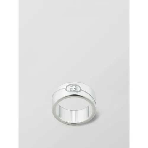 Silver Interlocking Ring - Gucci - Modalova