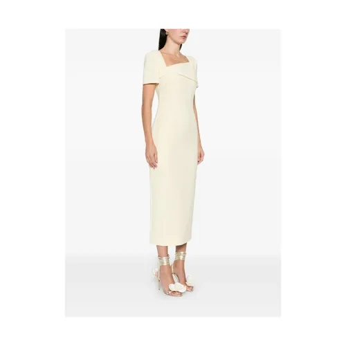 Square-neck Twisted Midi Dress - Roland Mouret - Modalova