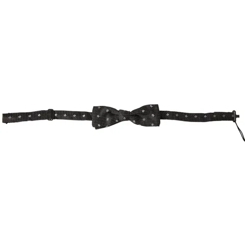 Patterned Silk Adjustable Neck Papillon Bow Tie - Dolce & Gabbana - Modalova